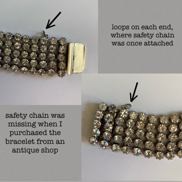 Vintage Estate Rhinestone Bracelet - Picture 9 of 16